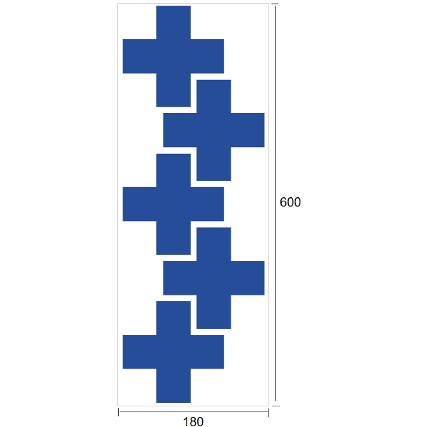 PFIBAMX croix droite adhesif