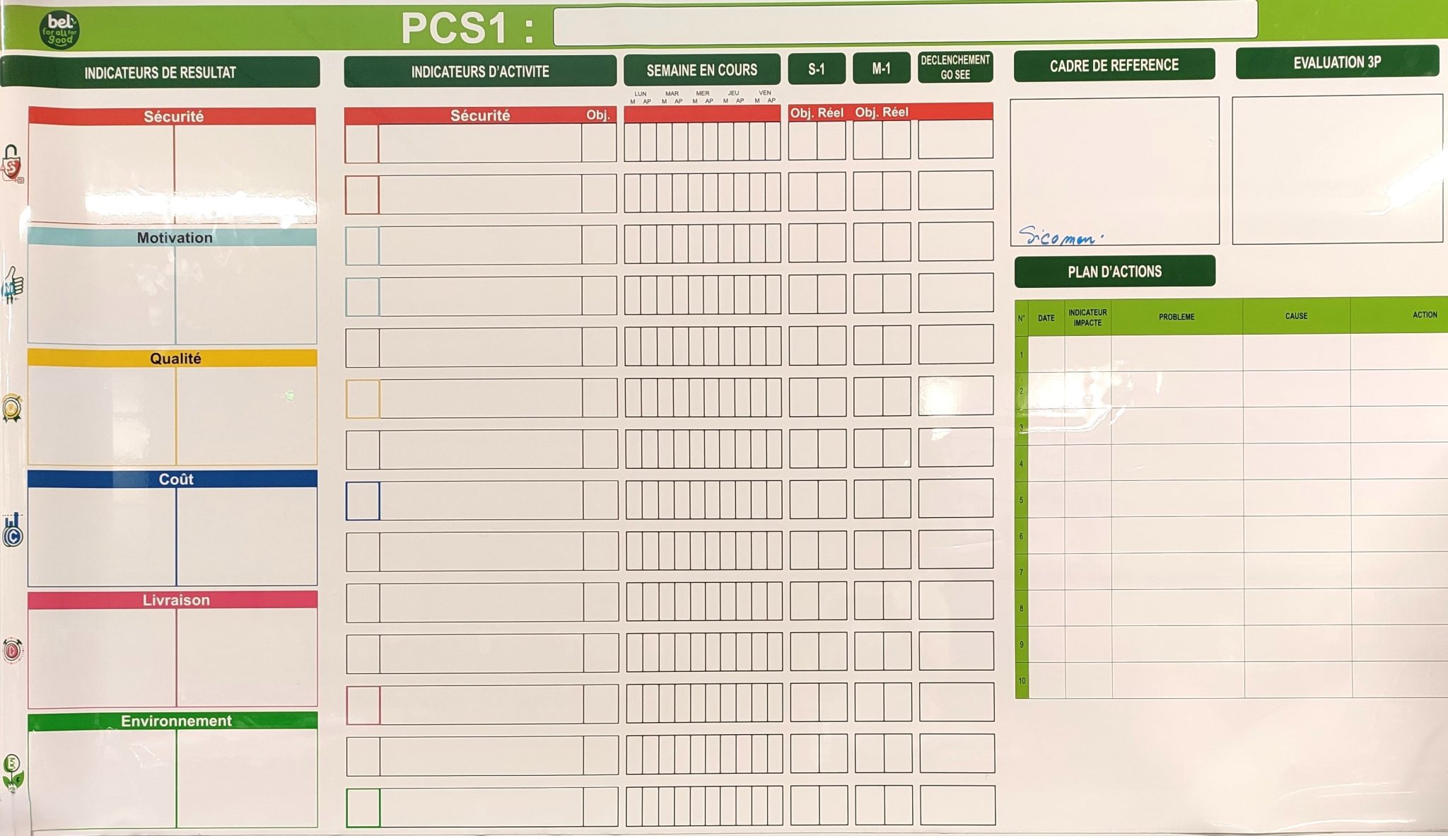 PFIMVITAB tableau ecriture mural preimprime magnetique 3