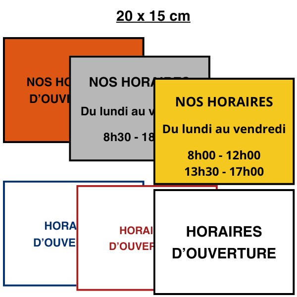 PFISIPHO plaque horaires ouverture gravee ABS personnalise 1