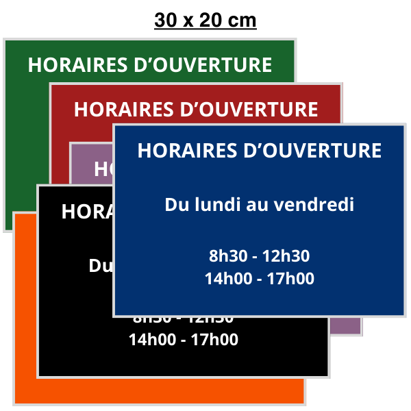 PFISIPHO plaque horaires ouverture gravee ABS personnalise 2