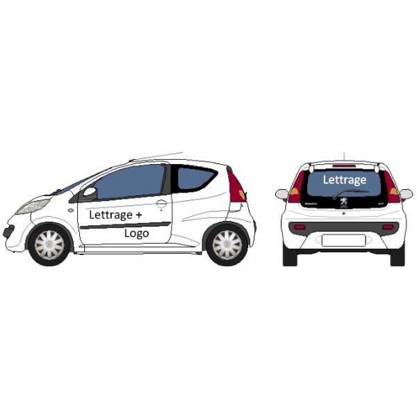 flocage vehicule avec logo et lettrage