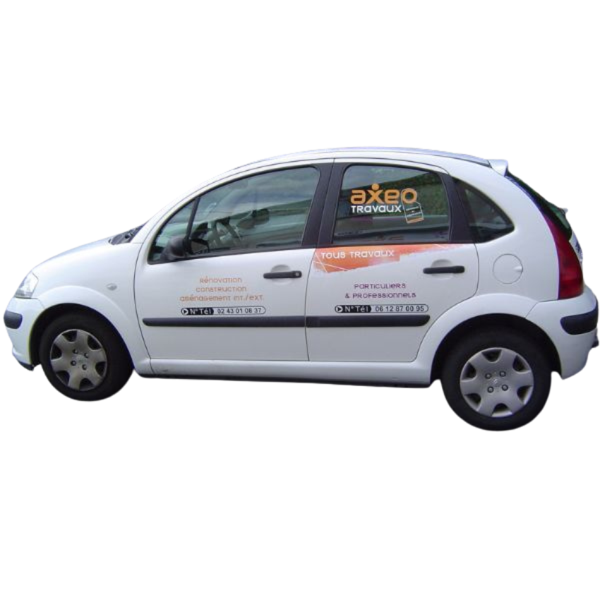 marquage publicitaire de voiture de service
