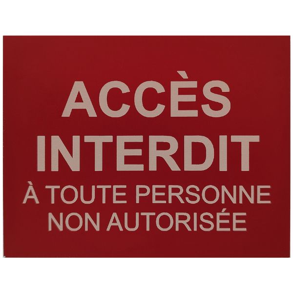 PFIREG plaque gravee alu rouge personnalise