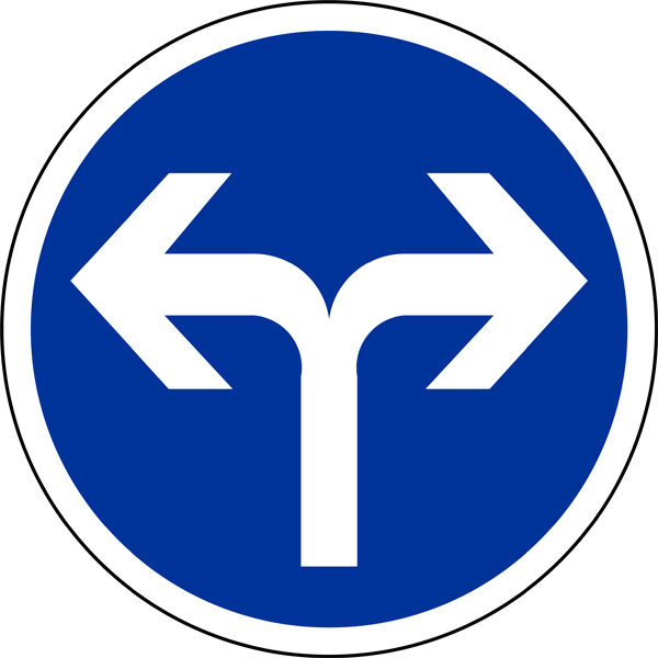 Obligation tourner gauche ou droite B21e