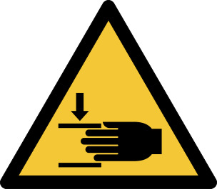 Danger ecrasement mains W024