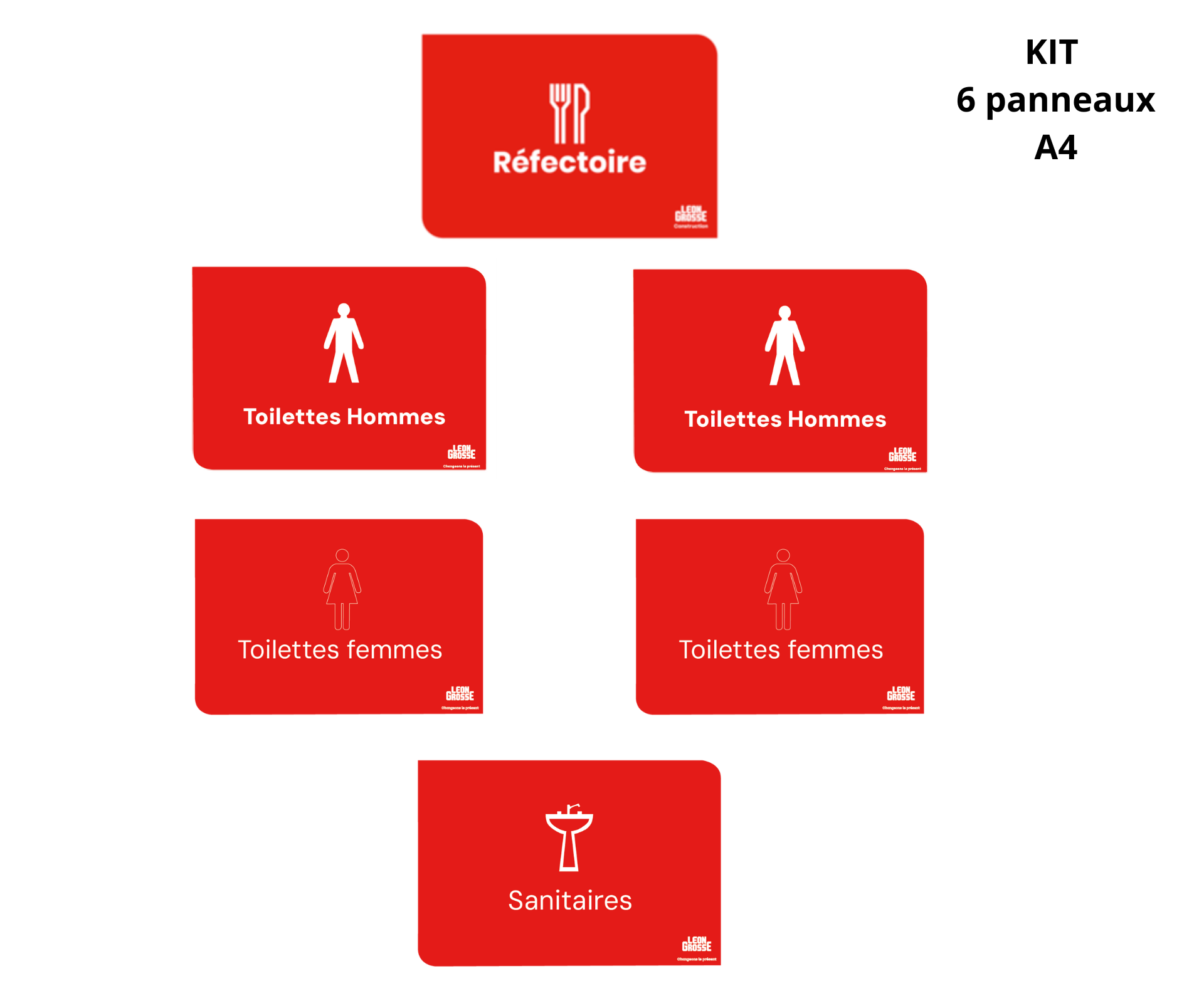 Kit 6 panneaux A4