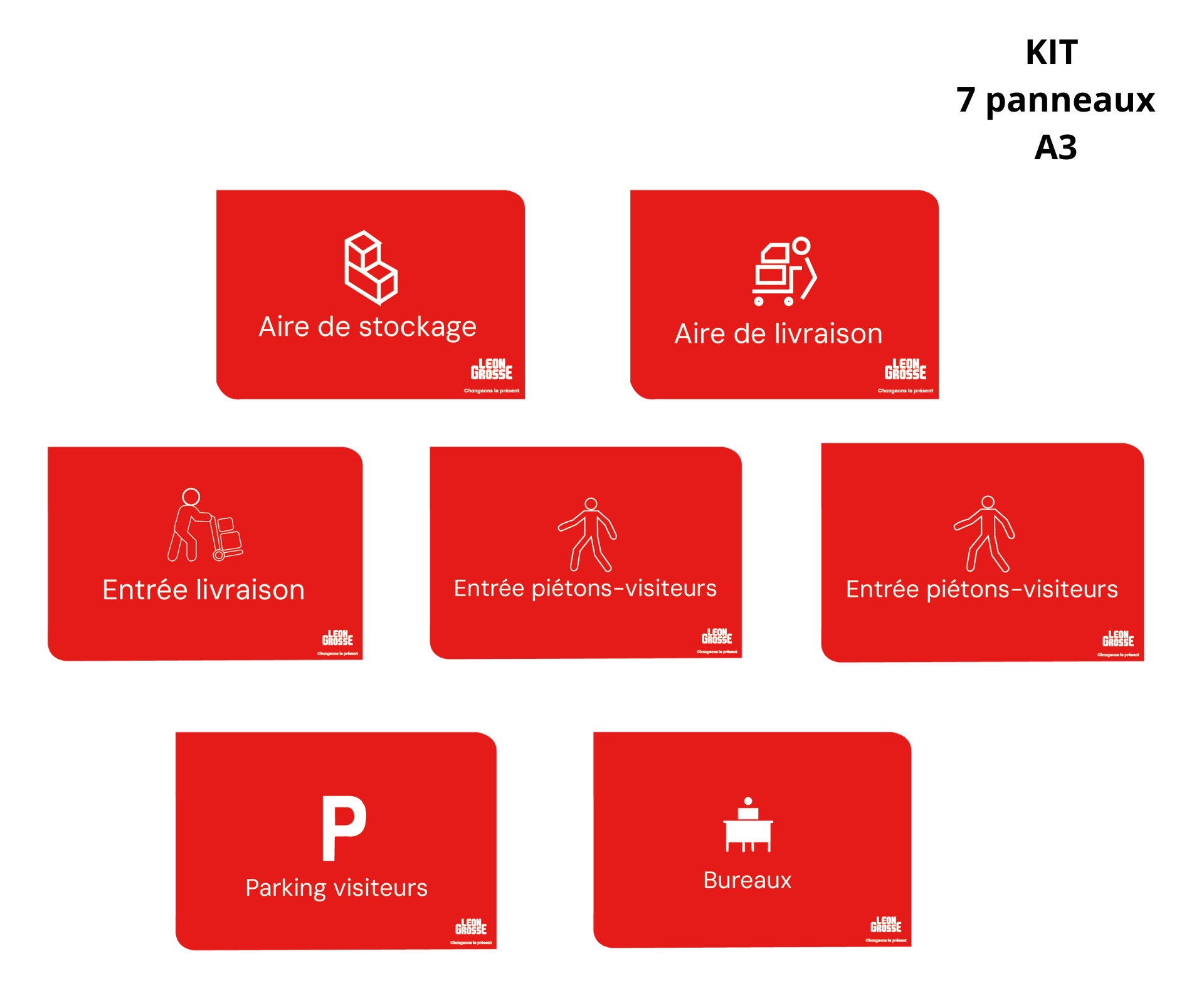 Kit 7 panneaux A3