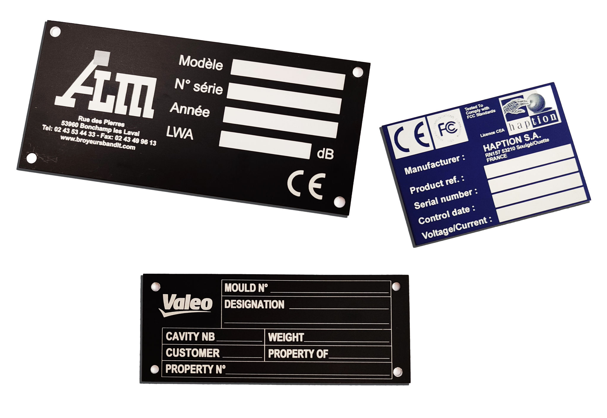 plaque constructeur