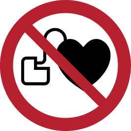 Interdit personnes porteuses stimulateur cardiaque P007