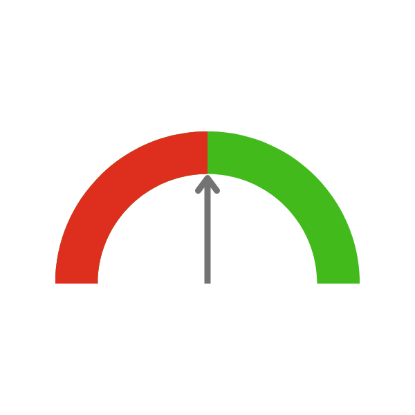 graphique jauge rouge vert