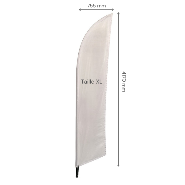 Oriflamme forme couteau taille XL